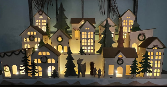Christmas Village Set (includes free standing items; does not include risers)